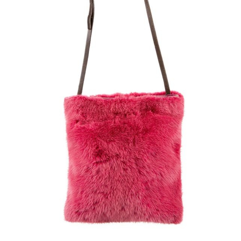 Vtg Dolce & Gabbana Genuine Mink Shoulder Bag